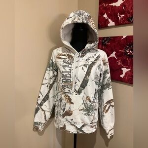 Cabela's Zonz Woodland Snow Camouflage Hoodie, size Small